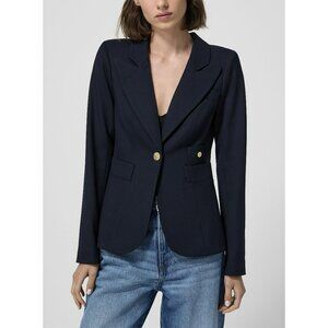 SMYTHE Classic Duchess Blazer Black Fine Gold Buttons Size US 2 NWT